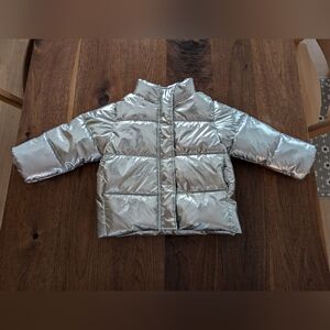 Zara Silver puffer jacket sz 2-3 years